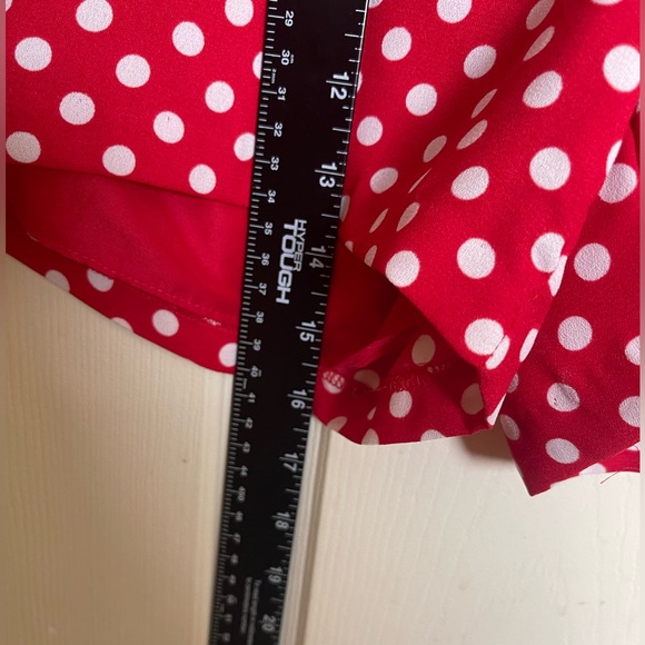 Disney Minnie Mouse LC Lauren Conrad Red White Polka Dot Bow Shorts Size XS - Picture 5 of 9